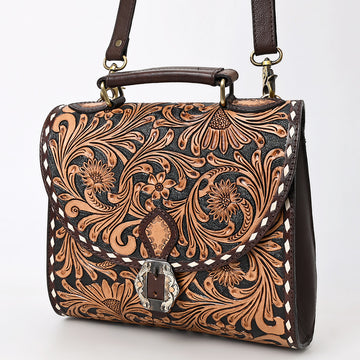 American Darling Messenger Hand Tooled Genuine Leather Women Bag Western Handbag Purse |